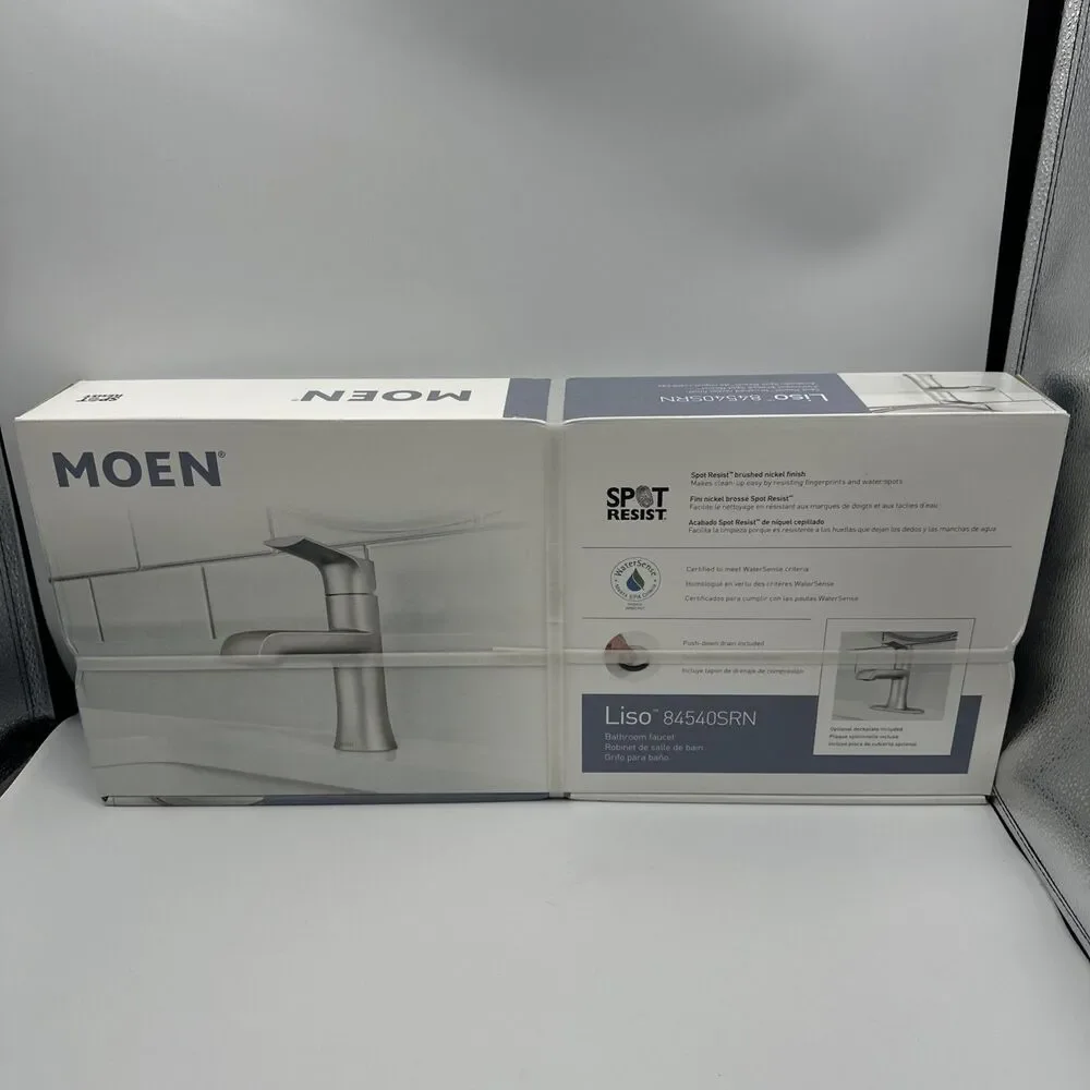 Moen Liso 84540SRN Brushed Nickel Finish Single Handle Bathroom Faucet